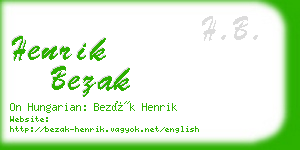 henrik bezak business card